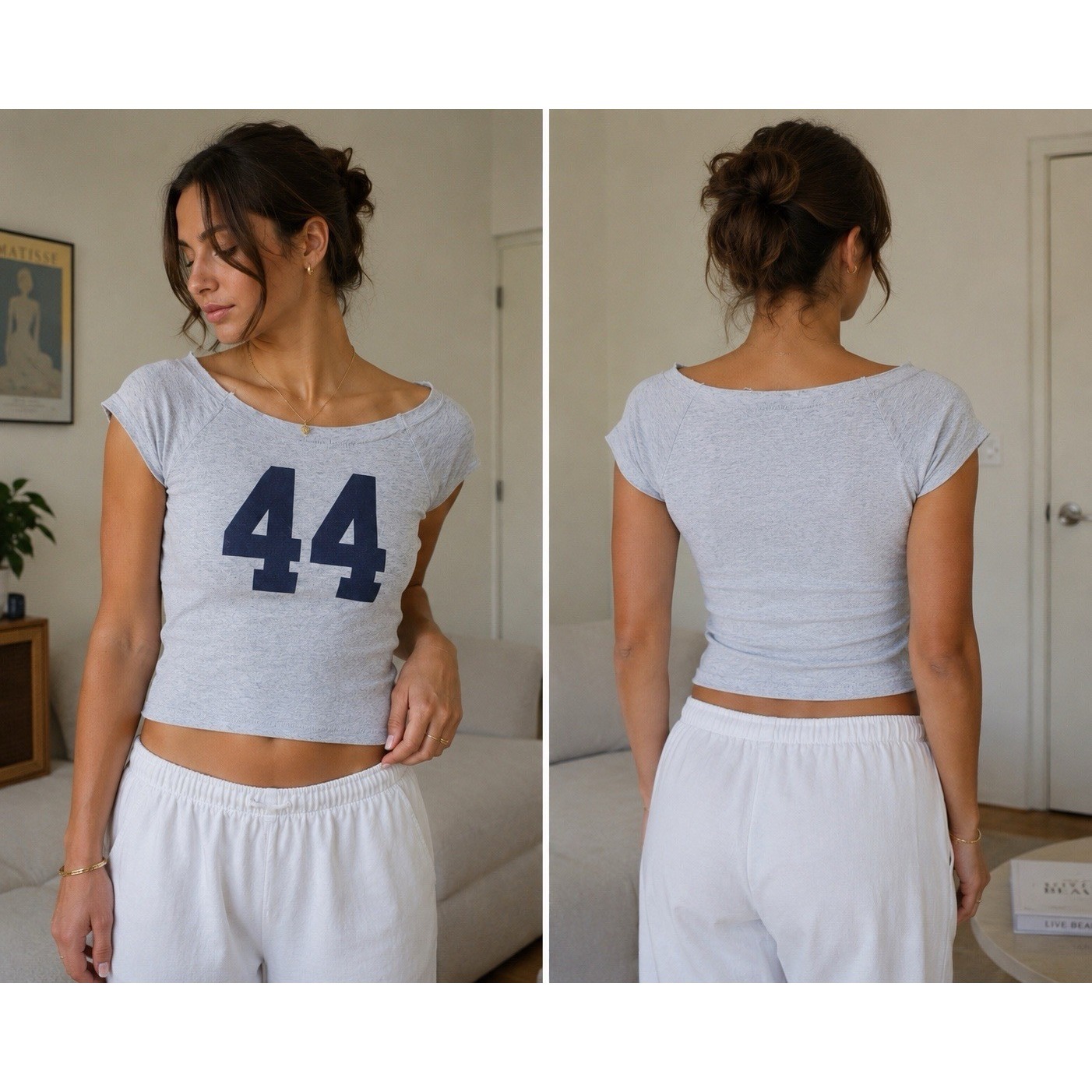 John Galt Gray John Galt 44 Off-The-Shoulder Top Xs/S